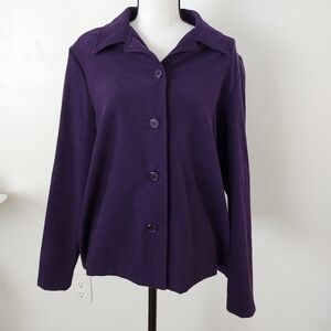 Vintage Briggs New York faux suede purple jacket